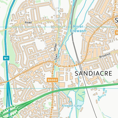 UK Topographic Maps Erewash District (B) (SK43) digital map