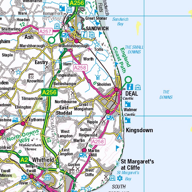 Folkestone and Hythe District (TR) Map by UK Topographic Maps | Avenza Maps