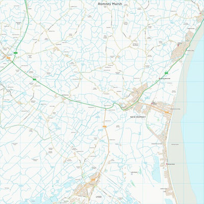 UK Topographic Maps Folkestone and Hythe District (TR02) digital map