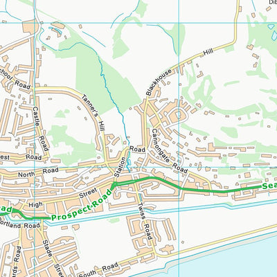 UK Topographic Maps Folkestone and Hythe District (TR13) digital map