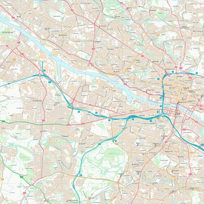 UK Topographic Maps Glasgow City (NS56) digital map