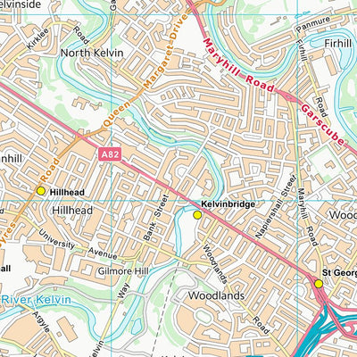 UK Topographic Maps Glasgow City (NS56) digital map
