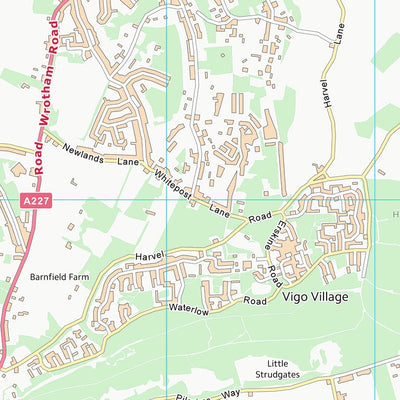 UK Topographic Maps Gravesham District (B) (TQ66) digital map