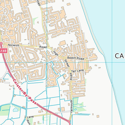 UK Topographic Maps Great Yarmouth District (B) (TG51) digital map
