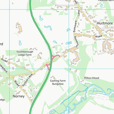 UK Topographic Maps Guildford District (B) (SU94) digital map
