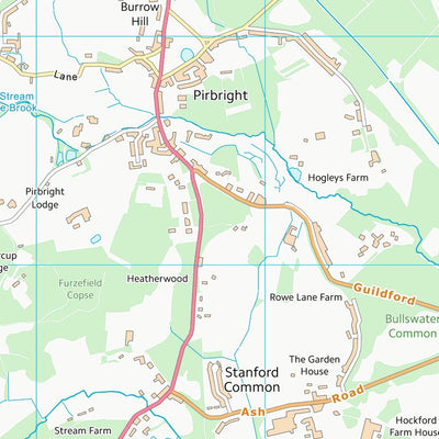 UK Topographic Maps Guildford District (B) (SU95) digital map