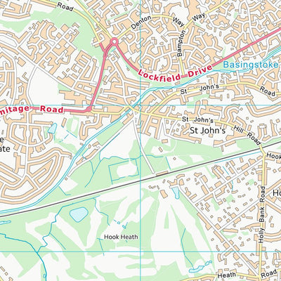 UK Topographic Maps Guildford District (B) (SU95) digital map