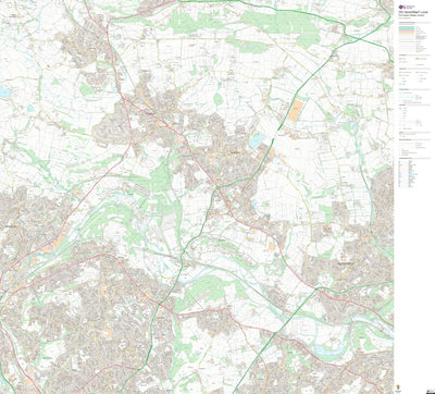 UK Topographic Maps Guiseley & Rawdon Ward 1 (1:10,000) digital map
