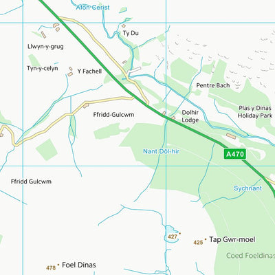 UK Topographic Maps Gwynedd - Gwynedd (SH81) digital map