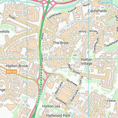 UK Topographic Maps Halton (B) (SJ58) digital map