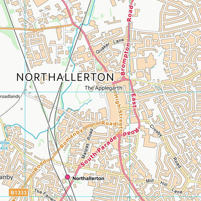 UK Topographic Maps Hambleton District (SE39) digital map