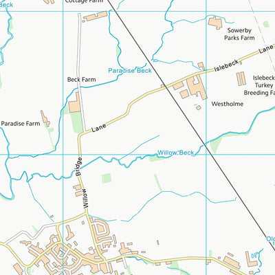 UK Topographic Maps Hambleton District (SE47) digital map