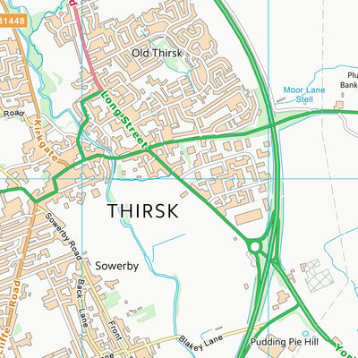 UK Topographic Maps Hambleton District (SE48) digital map