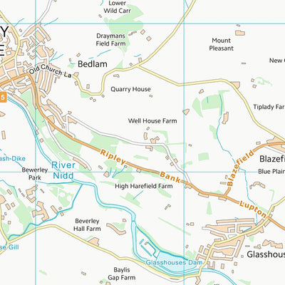 UK Topographic Maps Harrogate District (B) (SE16) digital map