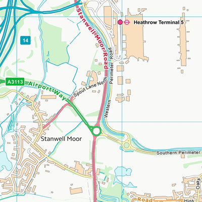 UK Topographic Maps Hillingdon London Boro (TQ07) digital map
