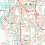 UK Topographic Maps Hillingdon London Boro (TQ08) digital map