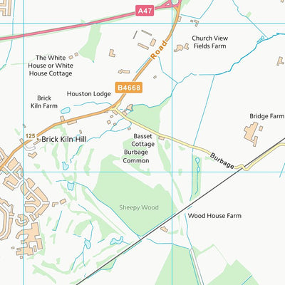 UK Topographic Maps Hinckley and Bosworth District (B) (SP49) digital map