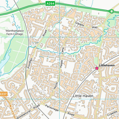 UK Topographic Maps Horsham District (TQ13) digital map