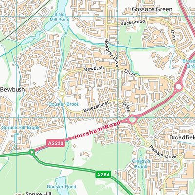 UK Topographic Maps Horsham District (TQ23) digital map