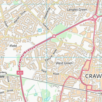 UK Topographic Maps Horsham District (TQ23) digital map