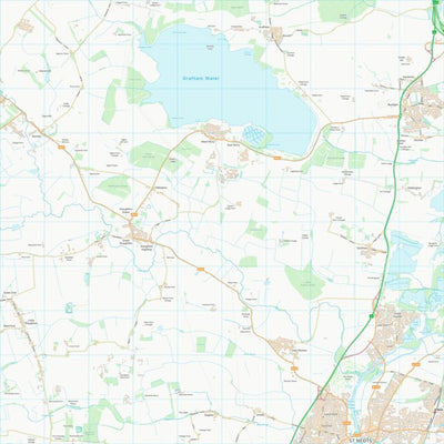 UK Topographic Maps Huntingdonshire District (TL16) digital map