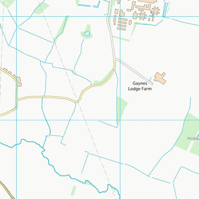 UK Topographic Maps Huntingdonshire District (TL16) digital map