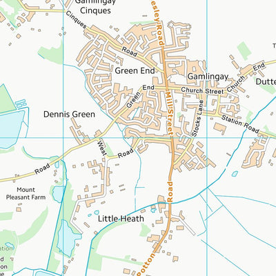 UK Topographic Maps Huntingdonshire District (TL25) digital map
