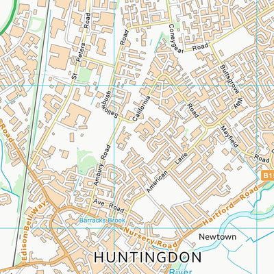 UK Topographic Maps Huntingdonshire District (TL27) digital map