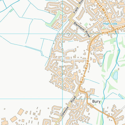 UK Topographic Maps Huntingdonshire District (TL28) digital map
