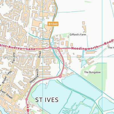 UK Topographic Maps Huntingdonshire District (TL37) digital map