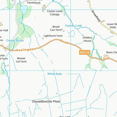 UK Topographic Maps Hyndburn District (B) (SD72) digital map
