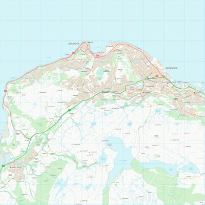 UK Topographic Maps Inverclyde (NS27) digital map