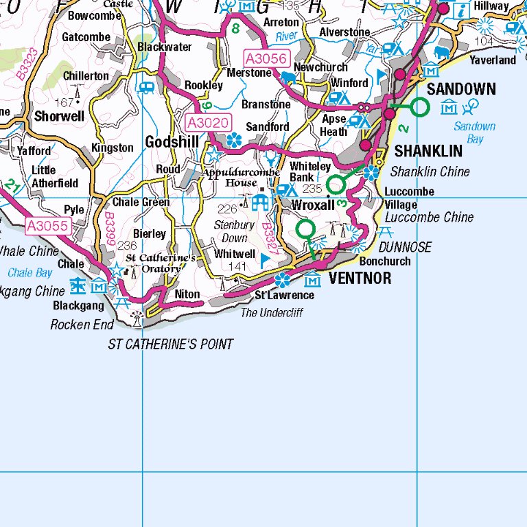 Isle of Wight (SZ) Map by UK Topographic Maps | Avenza Maps