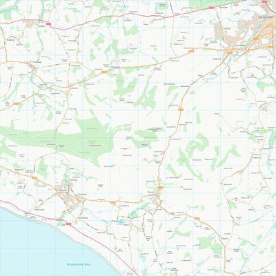 UK Topographic Maps Isle of Wight (SZ48) digital map