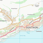 UK Topographic Maps Isle of Wight (SZ57) digital map