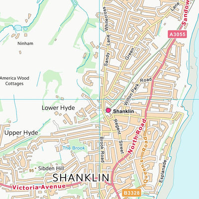 UK Topographic Maps Isle of Wight (SZ58) digital map