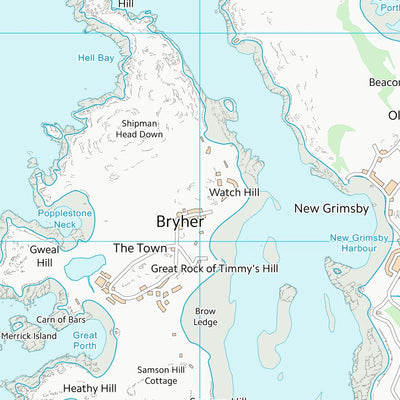 UK Topographic Maps Isles of Scilly (SV81) digital map