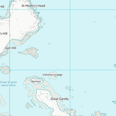 UK Topographic Maps Isles of Scilly (SV91) digital map