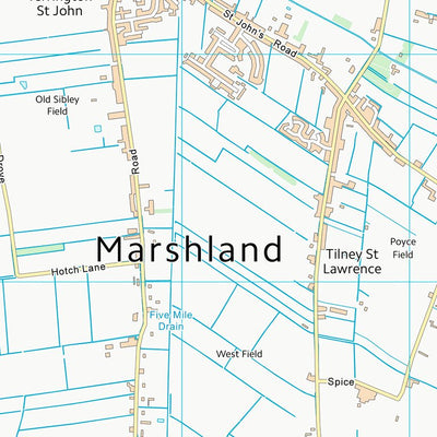 UK Topographic Maps King's Lynn and West Norfolk District (B) (TF51) digital map