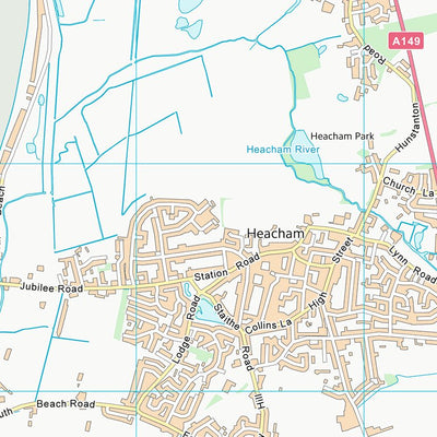 UK Topographic Maps King's Lynn and West Norfolk District (B) (TF63) digital map