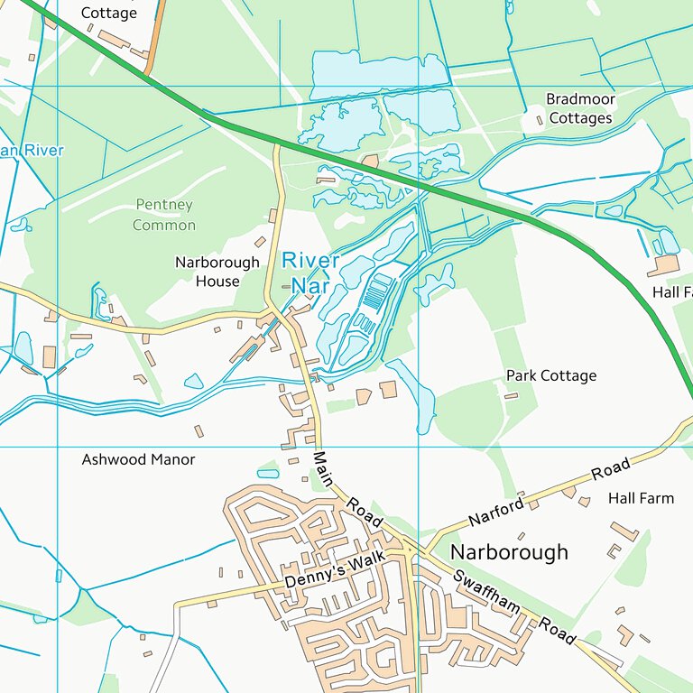 King's Lynn and West Norfolk District (B) (TF71) Map by UK Topographic ...
