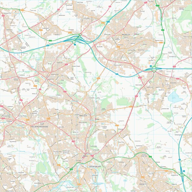 Kirklees District (B) (SE22) Map by UK Topographic Maps | Avenza Maps