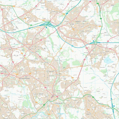 UK Topographic Maps Kirklees District (B) (SE22) digital map