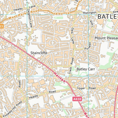 UK Topographic Maps Kirklees District (B) (SE22) digital map