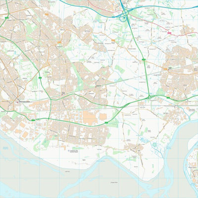 UK Topographic Maps Liverpool District (B) (SJ48) digital map