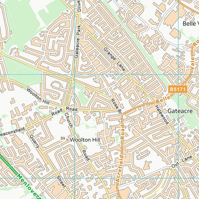 UK Topographic Maps Liverpool District (B) (SJ48) digital map