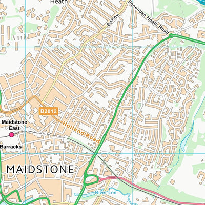 UK Topographic Maps Maidstone District (B) (TQ75) digital map