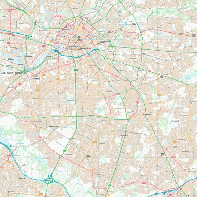 Manchester District (B) (SJ89) Map by UK Topographic Maps | Avenza Maps