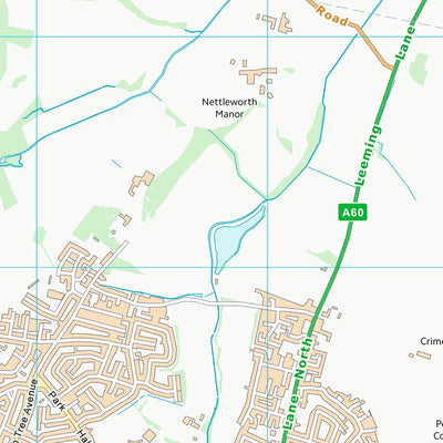 UK Topographic Maps Mansfield District (SK56) digital map