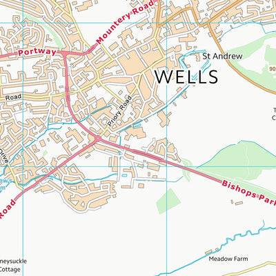 UK Topographic Maps Mendip District (ST54) digital map